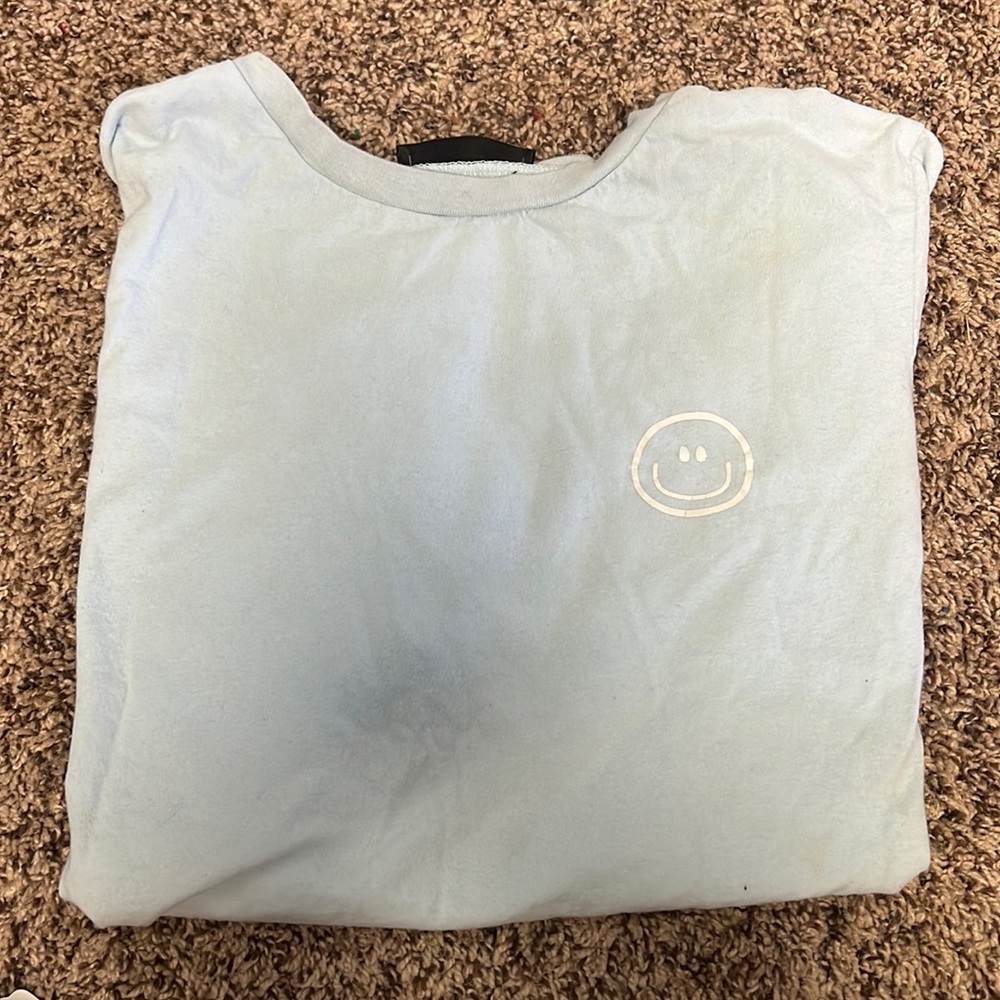 Light blue smile t shirt
